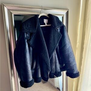 H&M Black Textured Jacket
